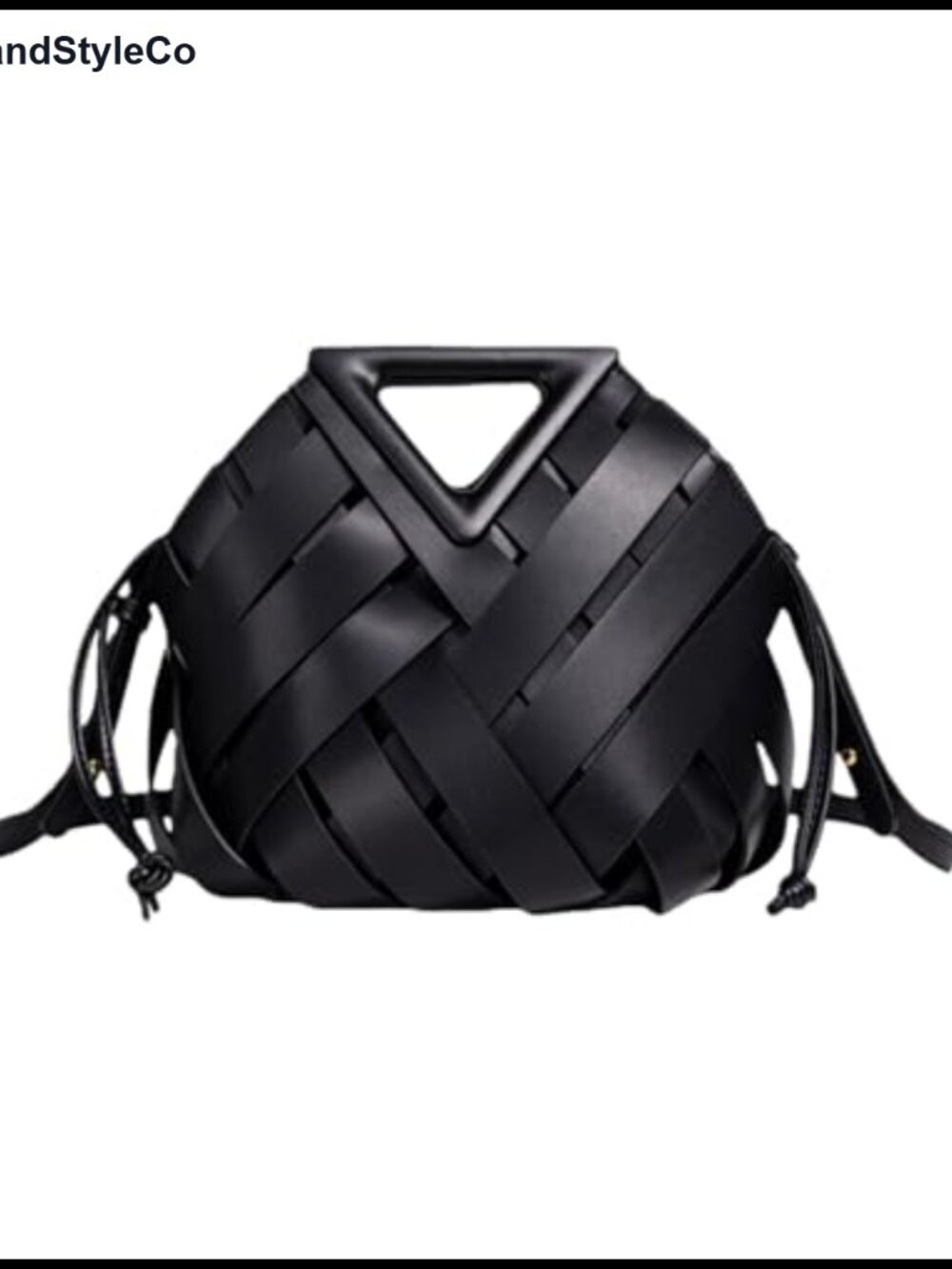 Woven Vegan Leather Hobo Crossbody Bag Slouchy Satchel Purse